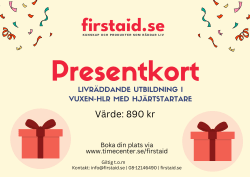 Presentkort, HLR med hjärtstartare